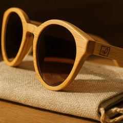 Fair Gafas De Bambú Aviador Protección UV 400 Café