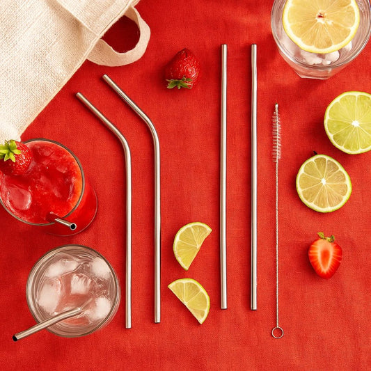 Fair Set de sorbetes reutilzables de acero inoxidable