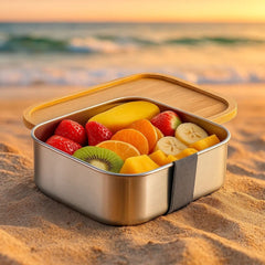 Fair Lonchera de Acero inoxidable Tapa de Bambú