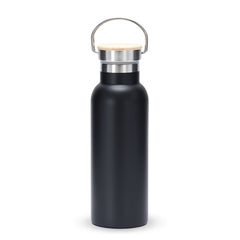 Fair Botella Térmica Camping de acero inoxidable con tapa de bambú 500ML (Medio Litro) SIN LOGO