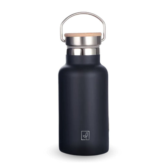 Fair Botella Térmica Camping de Acero Inoxidable con Tapa de Bambú 350ML