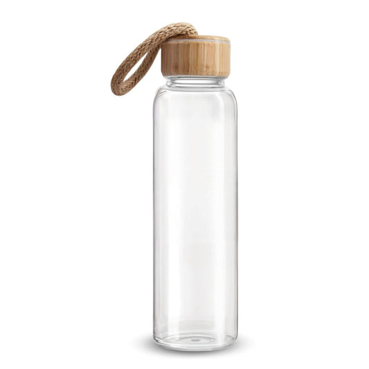 Fair Botella de Vidrio Tapa Bambú Econosip  500ml