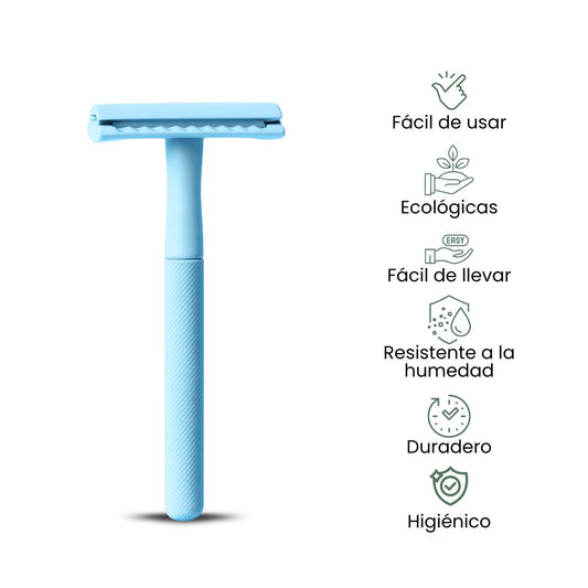 Fair Rasuradora PREMIUN de Acero Inoxidable Reutilizable Celeste