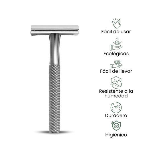 Fair Rasuradora PREMIUN de Acero Inoxidable Reutilizable Plateada