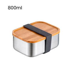 Fair Lonchera de Acero inoxidable Tapa de Bambú
