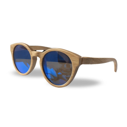 Fair Gafas De Bambú Aviador Protección UV 400 Azul