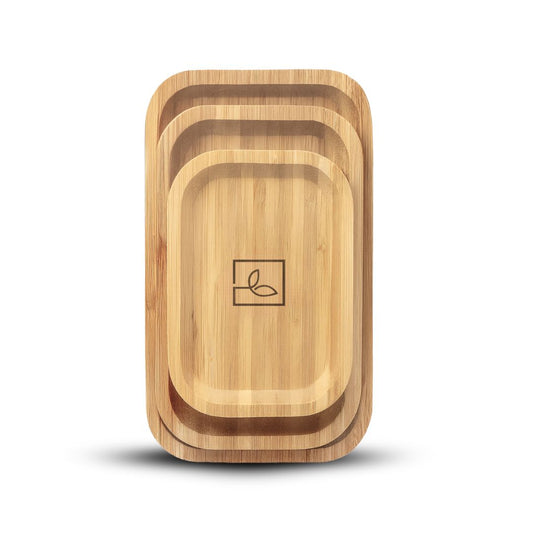 Fair Juego de Platos de Bambú de Cena Rectangular