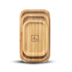 Fair Juego de Platos de Bambú de Cena Rectangular X3