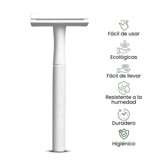 Fair Rasuradora PREMIUN de Acero Inoxidable Reutilizable Blanco