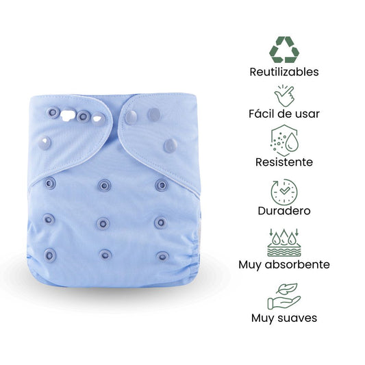 Fair Pañal Reutilizable Lavable con Cierre de Broches