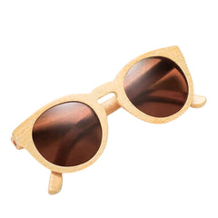 Fair Gafas De Bambú Aviador Protección UV 400 Café