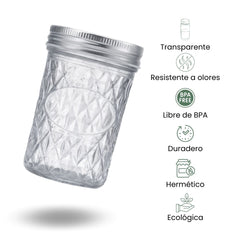 Fair Envases de Vidrio Tapa de Metal 450ml