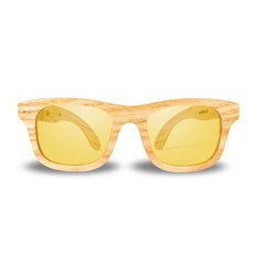 Fair Gafas De Bambú Original Protección UV 400 Amarillo