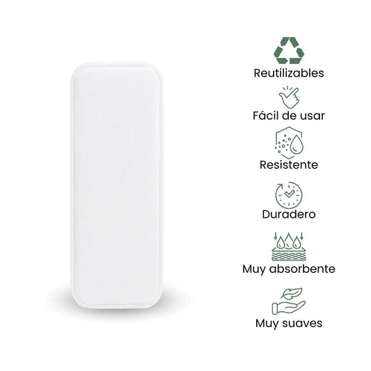 Fair Inserto Pañal Absorbente Microfibra 3 Capas Blanco