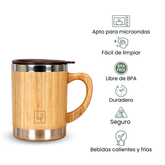 Fair Vaso de Bambú Térmica HidraCup de 330ml