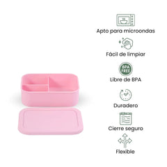 Fair Lonchera de Silicona Cuadrada 800ml