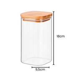 Fair Envases de Vidrio Tapa Bambú 1000ml