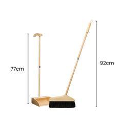 Fair Escoba de Madera Plegable con Recogedor