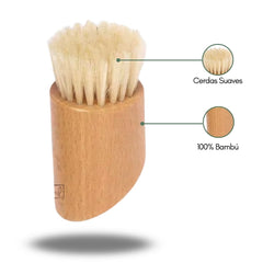 Fair Brocha de Limpieza Rasuradora con Mango de Bambú y Cerdas de Sisal