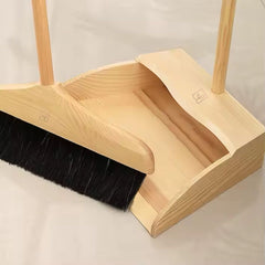 Fair Escoba de Madera Plegable con Recogedor