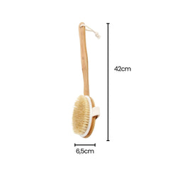 Fair Cepillo Masajeador de Bambú con Mango Largo