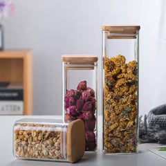 Fair Envases de Vidrio Tapa Bambú 2400ml