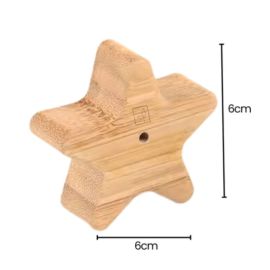 Fair Portacepillo de Bambú con Forma de Estrella