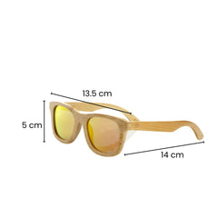 Fair Gafas De Bambú Original Protección UV 400 Amarillo