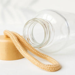 Fair Botella de Vidrio Tapa Bambú Econosip 500ml