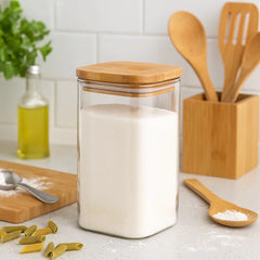 Fair Envases de Vidrio Tapa Bambú 1000ml