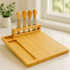 Fair Juego de Tablas y Cuchillos de Bambú Ecochef