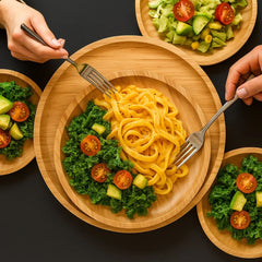 Fair Juego de platos de bambú de Cena Redondos