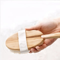 Fair Cepillo Masajeador de Bambú con Mango Largo