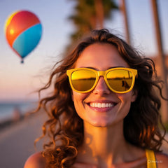 Fair Gafas De Bambú Original Protección UV 400 Amarillo