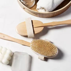 Fair Cepillo Masajeador de Bambú con Mango Largo