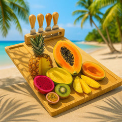 Fair Juego de Tablas y Cuchillos de Bambú Ecochef