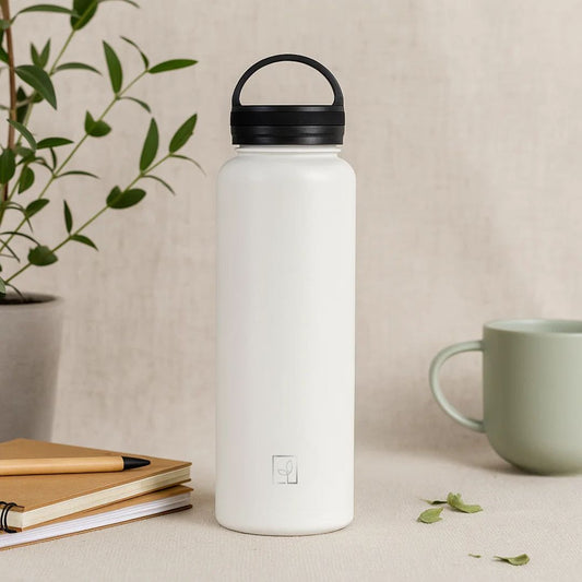 Fair Botella Sport Térmica de Acero Inoxidable 1200ML Blanco