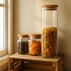 Fair Envases de Vidrio Tapa Bambú 2400ml