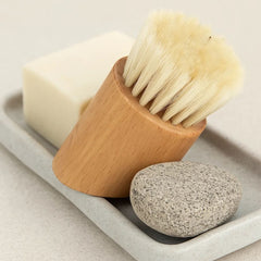 Fair Brocha de Limpieza Rasuradora con Mango de Bambú y Cerdas de Sisal