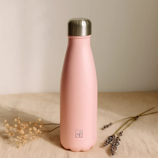 Fair Botella Cola Térmica de Acero Inoxidable 500ML ROSADA (Medio litro)
