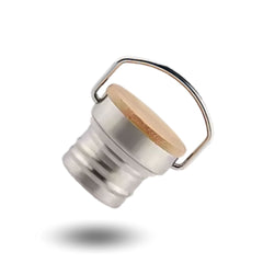 Fair Botella Térmica Camping de Acero Inoxidable con Tapa de Bambú 350ML SIN LOGO