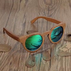 Fair Gafas De Bambú Aviador Protección UV 400 Verde