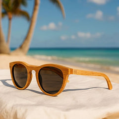 Fair Gafas De Bambú Aviador Protección UV 400 Negro