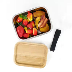 Fair Lonchera de Acero inoxidable Tapa de Bambú