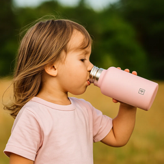 Fair Botella Térmica Camping de Acero Inoxidable con Tapa de Bambú 350ML