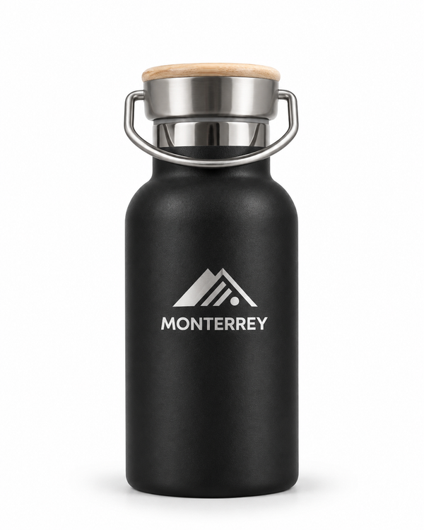 Trabajo corporativo: Botella Camping · Grabado láser
