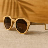 Fair Gafas De Bambú Aviador Protección UV 400 Café