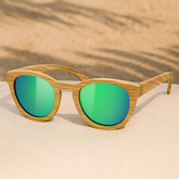 Fair Gafas De Bambú Aviador Protección UV 400 Verde