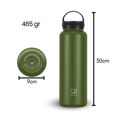 Fair Botella Sport Térmica de Acero Inoxidable 1200ML Verde Oliva