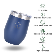 Fair Botella Taza Térmica Acero Inoxidable 360ML AZUL MARINO